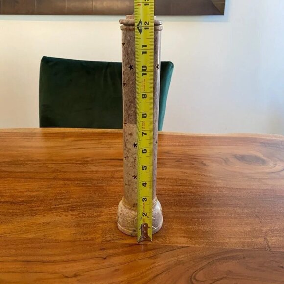 Soapstone Incense Burner 12in High Decorative Celestial Zodiac Moon Sun Marble - Picture 13 of 16